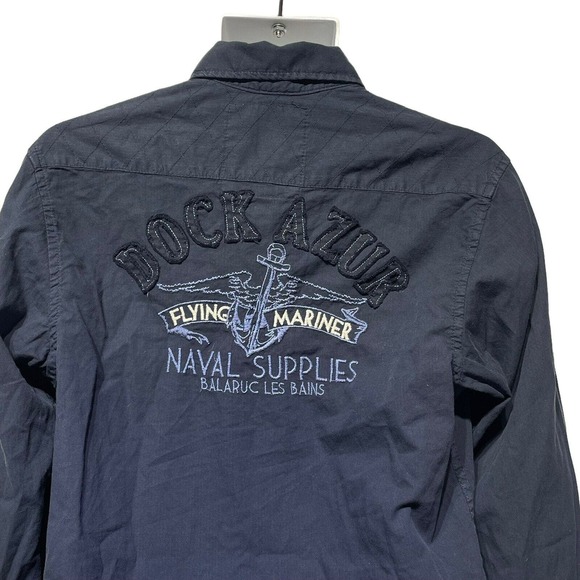 scotch soda doc azur embellished button up shirt Size M - Picture 4 of 13